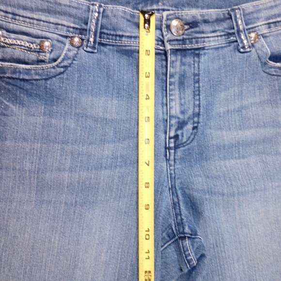 Style & Co. Women's Blue Jeans Shorts with Embellishments Size 14P - Picture 5 of 8